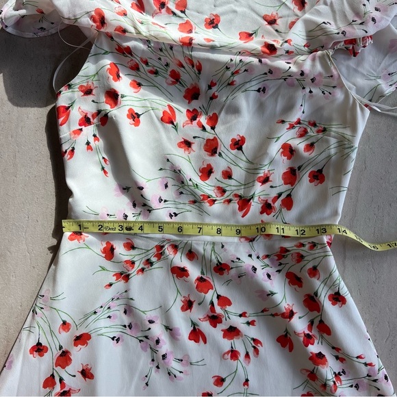 Banana Republic Off Shoulder Flower Print Knee Length  Dress Size 0 - Picture 15 of 15